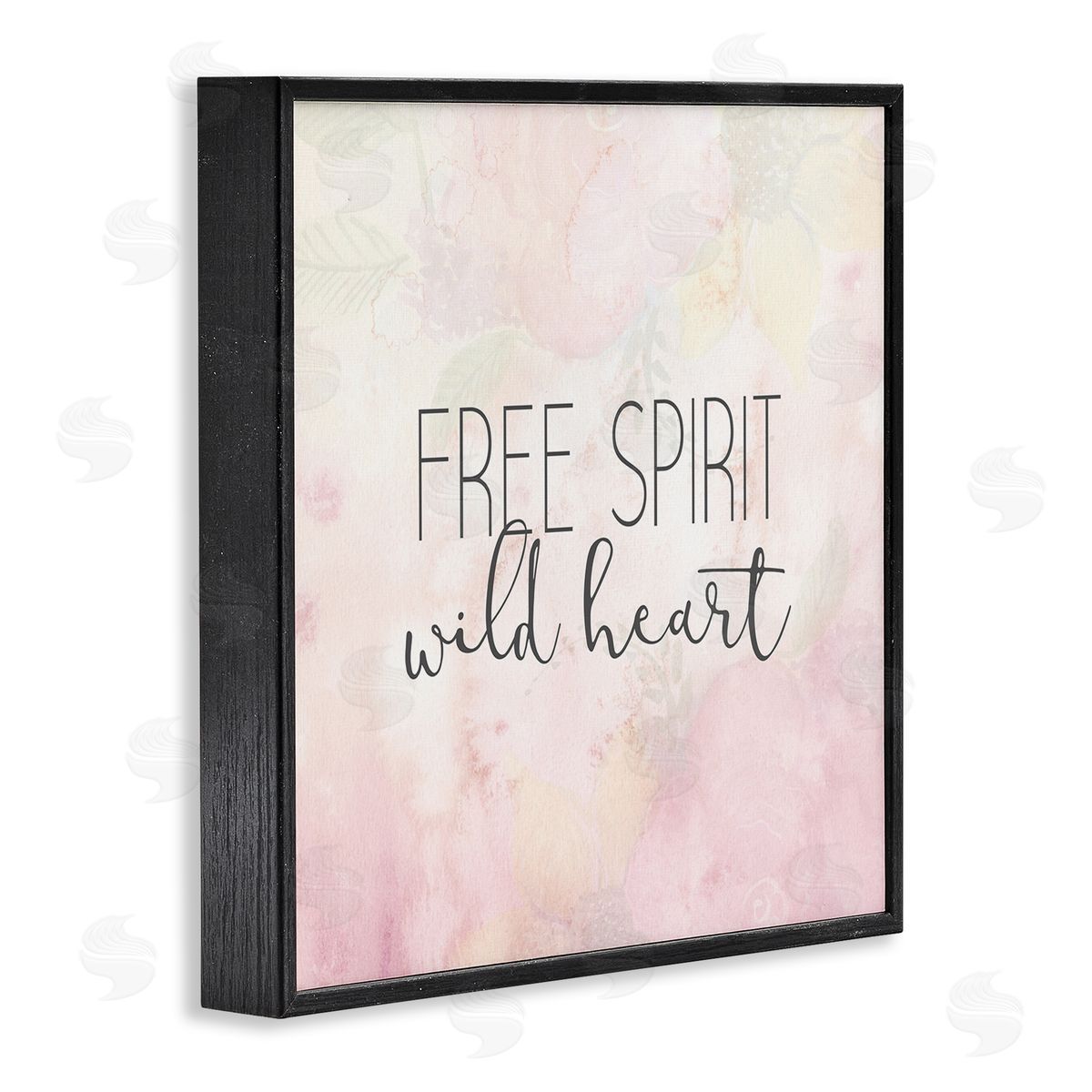 Kim Allen Free Spirit Wild Heart Inspirational Pastel Watercolor  Black Framed Glicee Wall Art Print