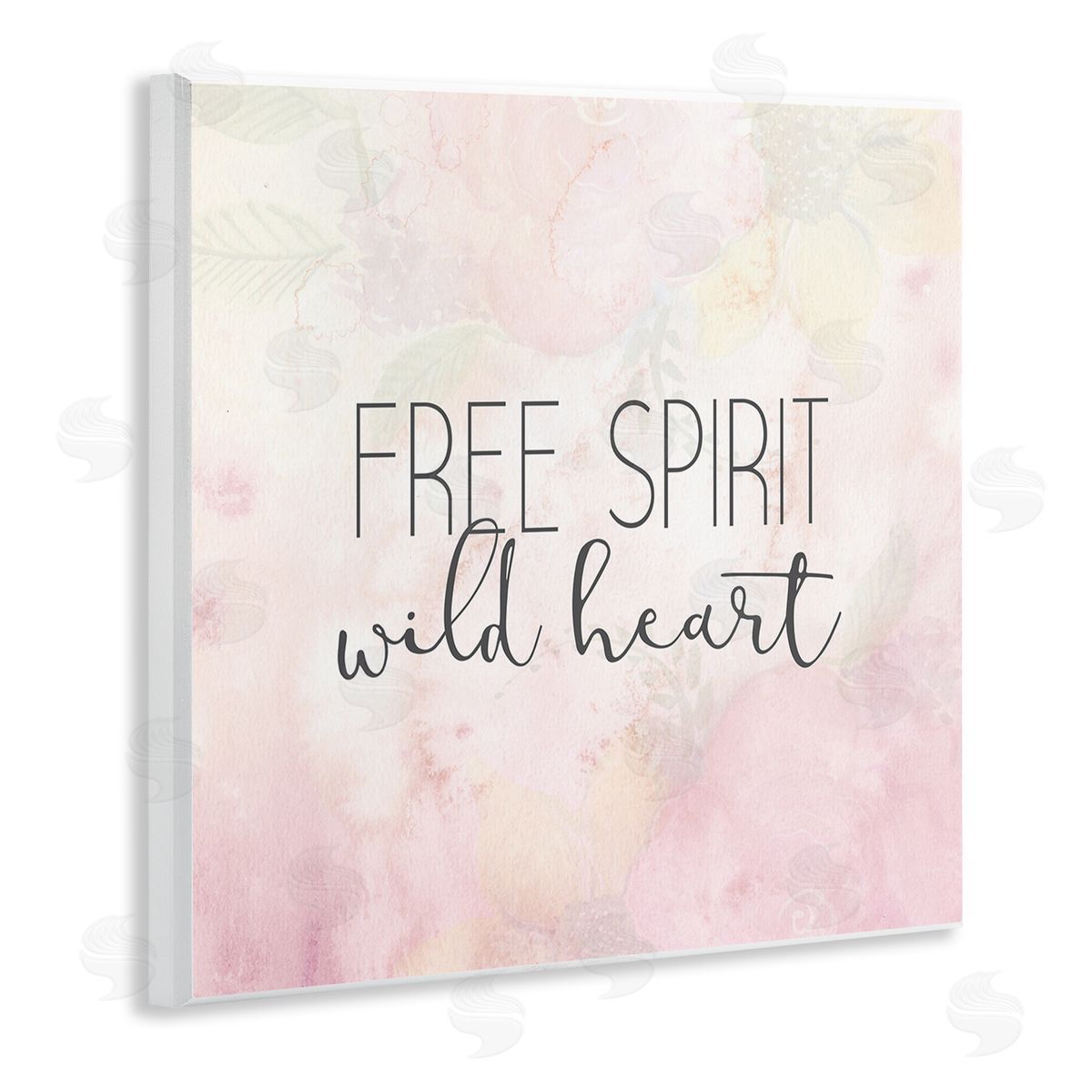 Kim Allen Free Spirit Wild Heart Inspirational Pastel Watercolor  Wooden Wall Plaque Art Print