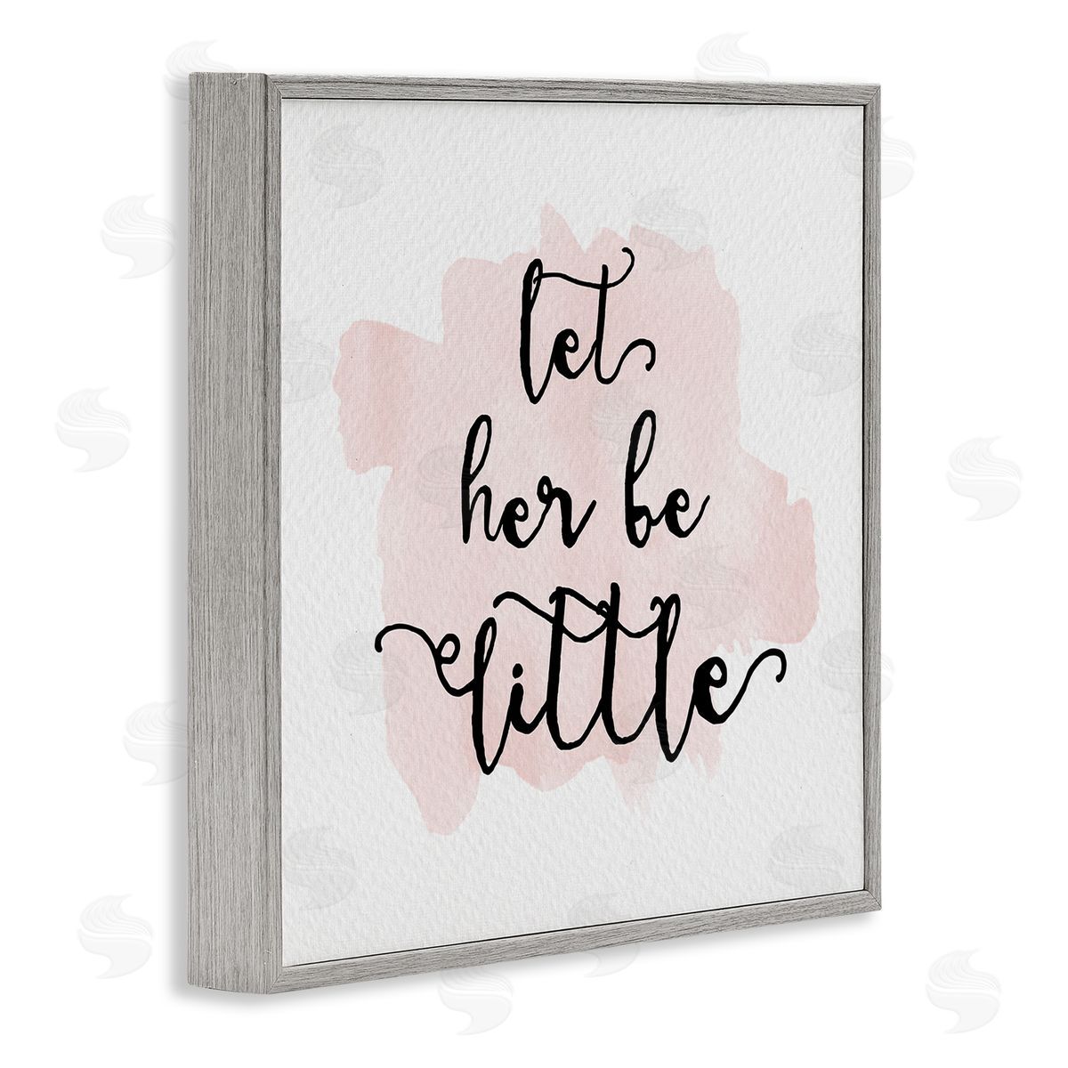 Amy Brinkman Let Her Be Little Nursery Baby Calligraphy  Gray Framed Glicee Wall Art Print