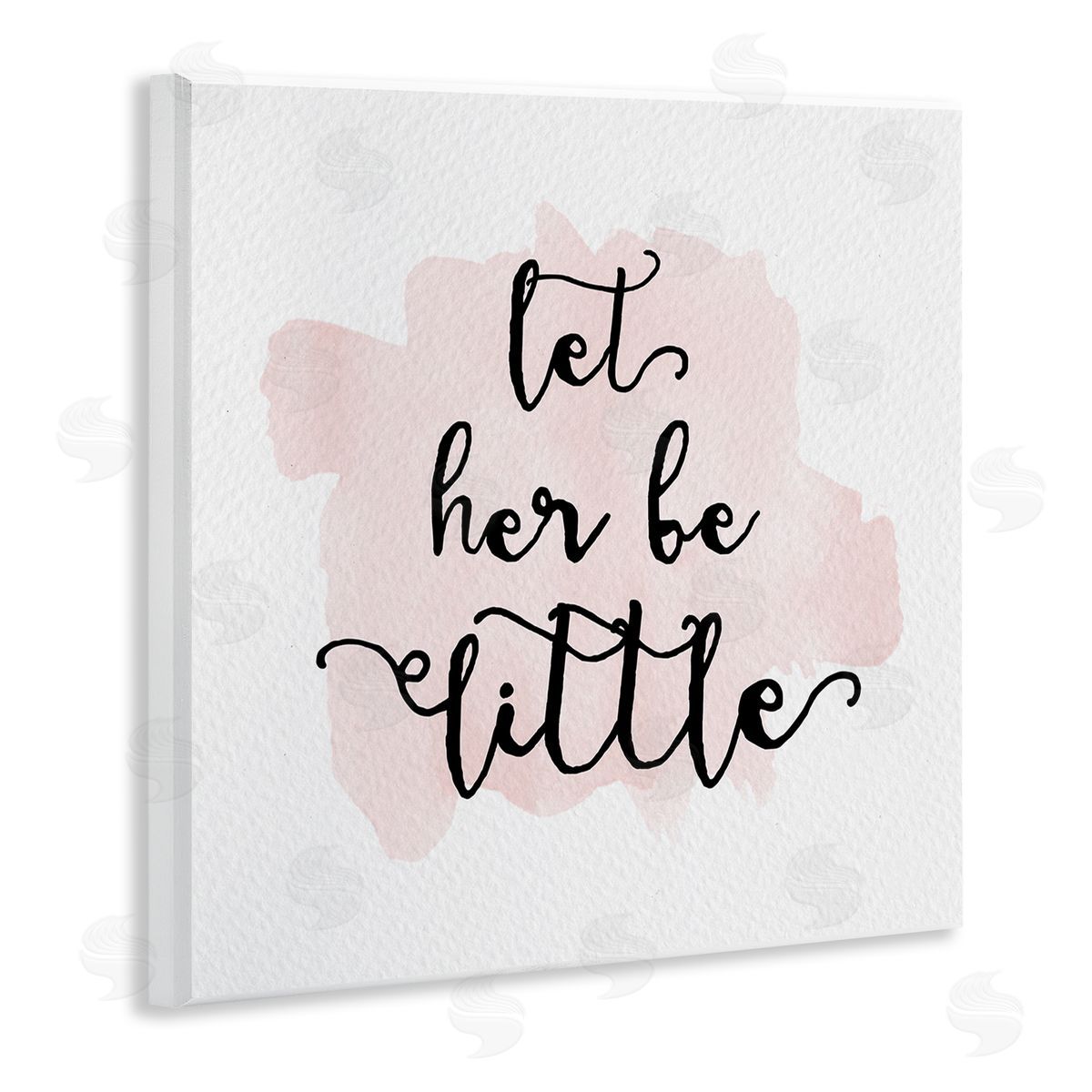 Amy Brinkman Let Her Be Little Nursery Baby Calligraphy  Wooden Wall Plaque Art Print