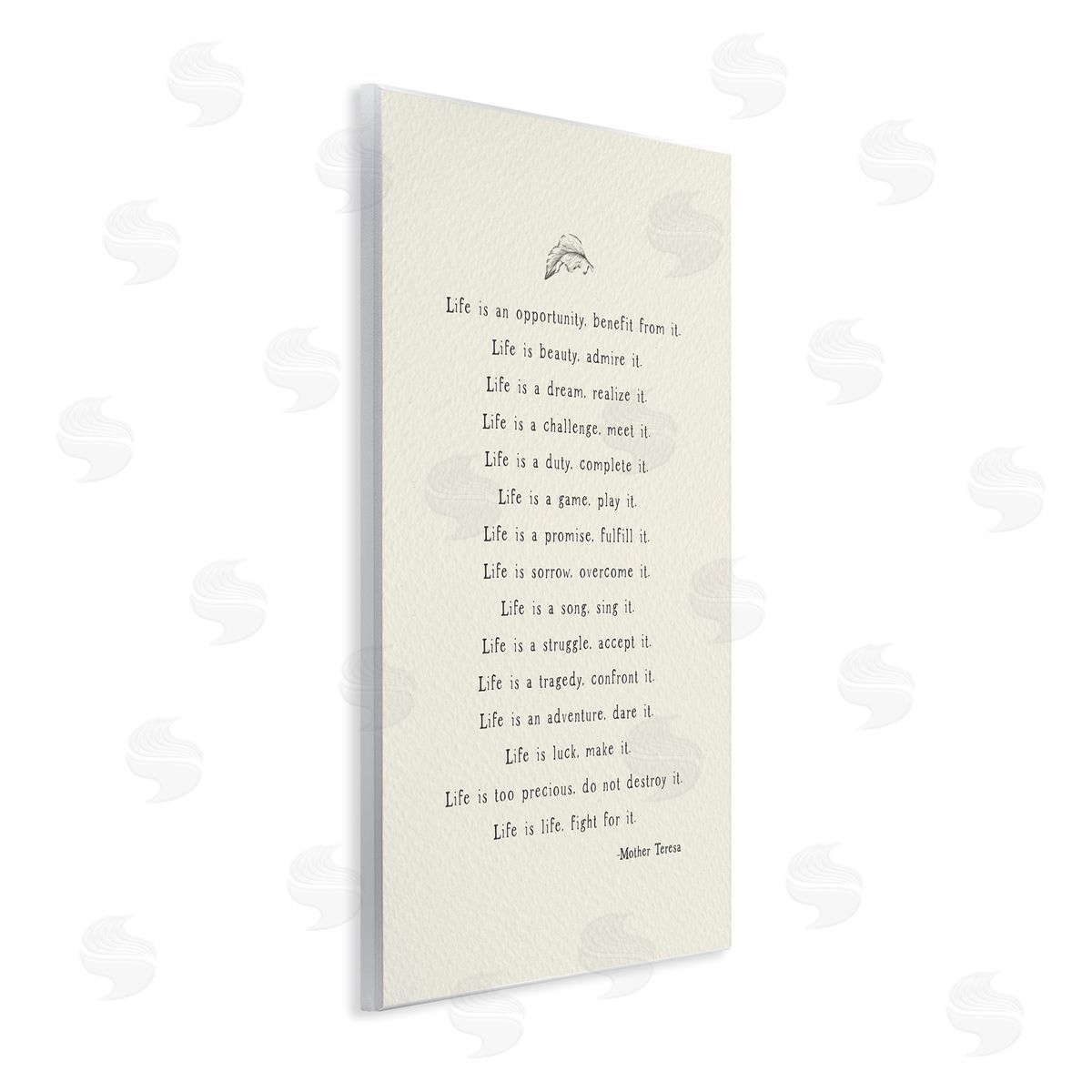 Uplifting Spiritual Mother Theresa Quote Wood Plaque Wall Art, Home Decor by Amy Brinkman