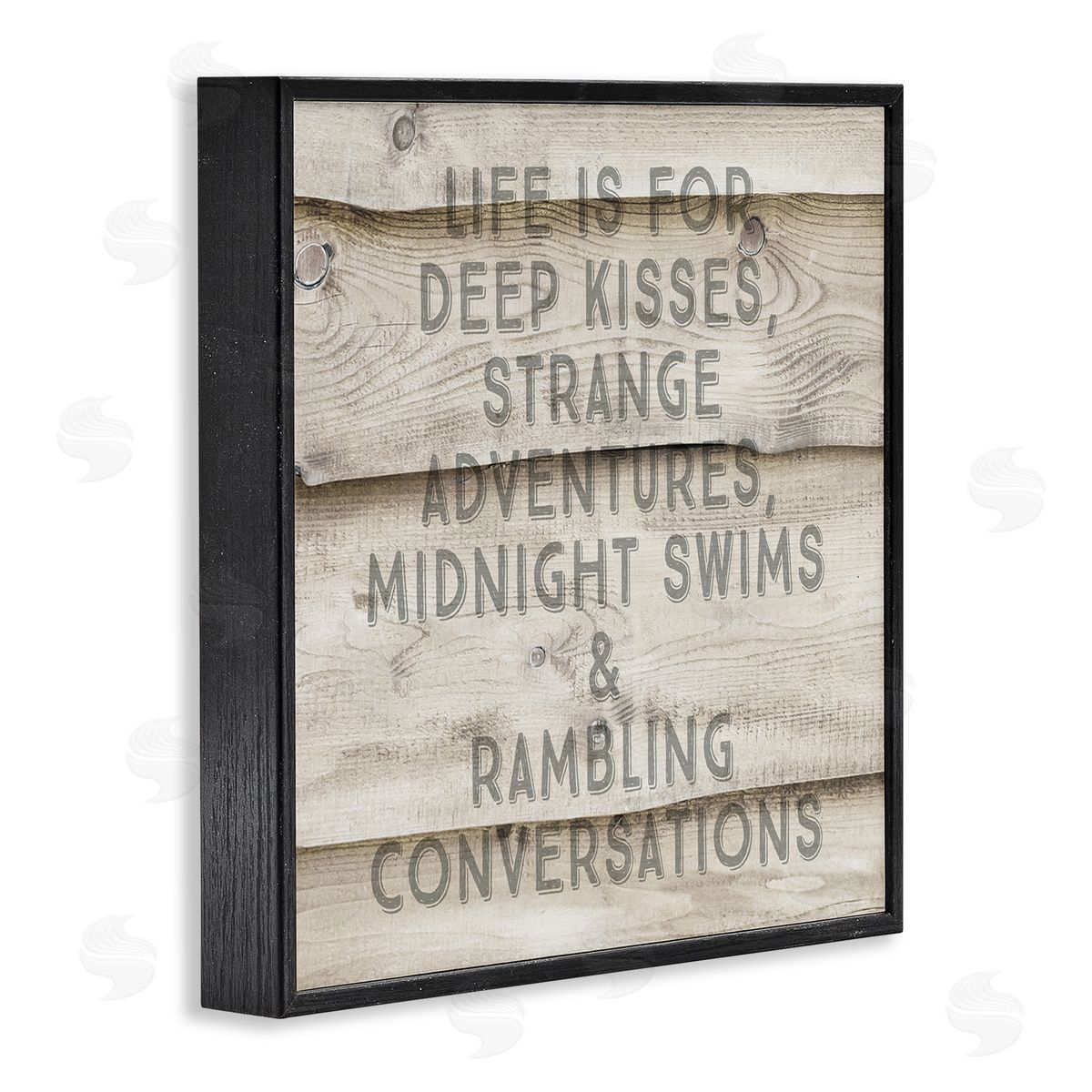 Amy Brinkman Romantic Motivational Typography Phrase Rustic Grain Design  Black Framed Glicee Wall Art Print