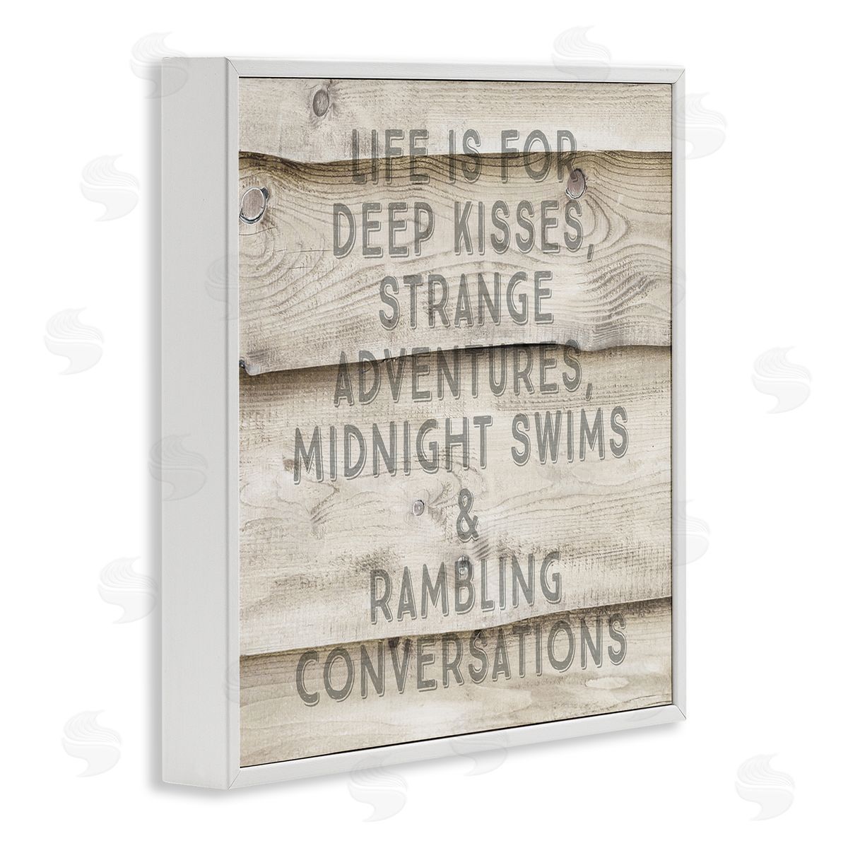Amy Brinkman Romantic Motivational Typography Phrase Rustic Grain Design  White Framed Glicee Wall Art Print