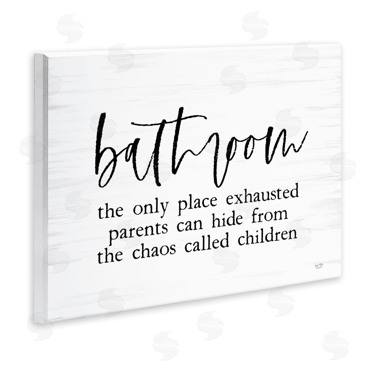 Lux + Mes Humorous Bathroom Family Quote Parents & Children  Wall Plaque Art Print