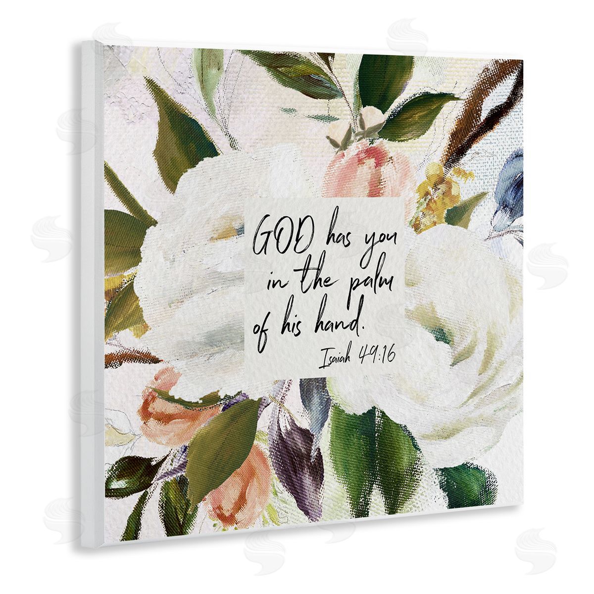 Amy Brinkman Palm Of His Hand Religious Calligraphy Traditional Blossom Wooden Wall Plaque Art Print