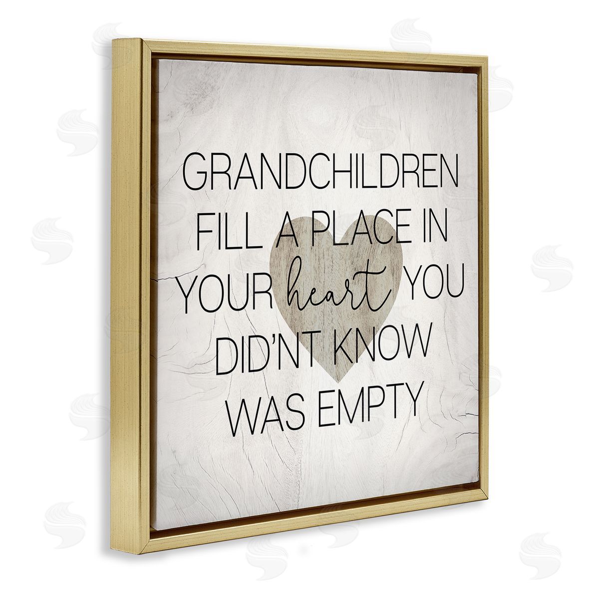 Heartwarming Grandchildren Phrase Gold Floating Frame Canvas Wall Art, Home Decor by Stupell Studio