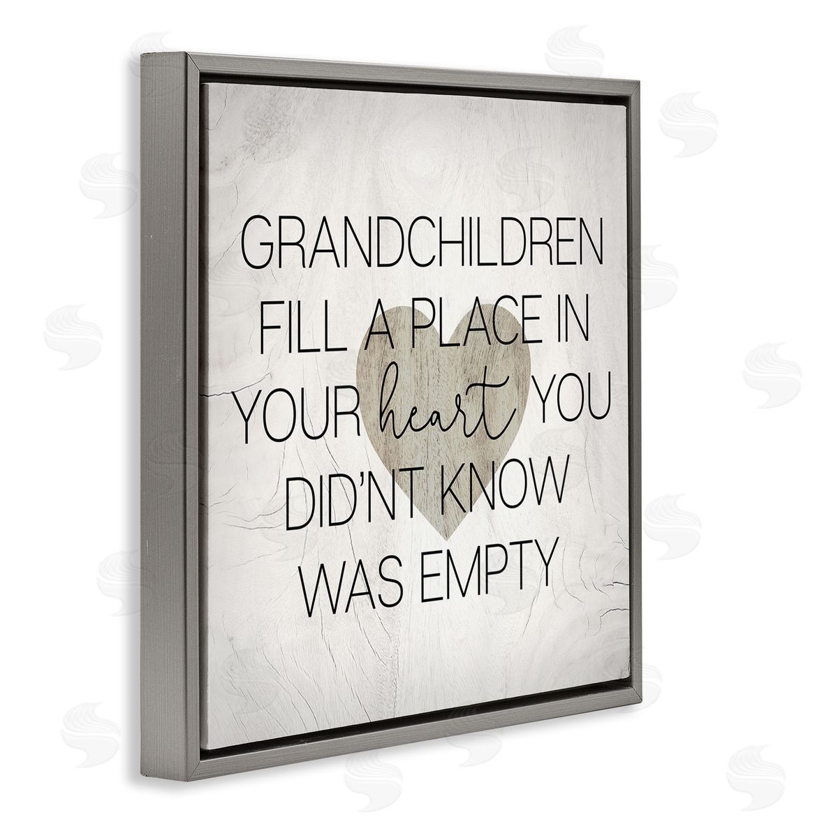 Heartwarming Grandchildren Phrase Grey Floating Frame Canvas Wall Art, Home Decor by Stupell Studio