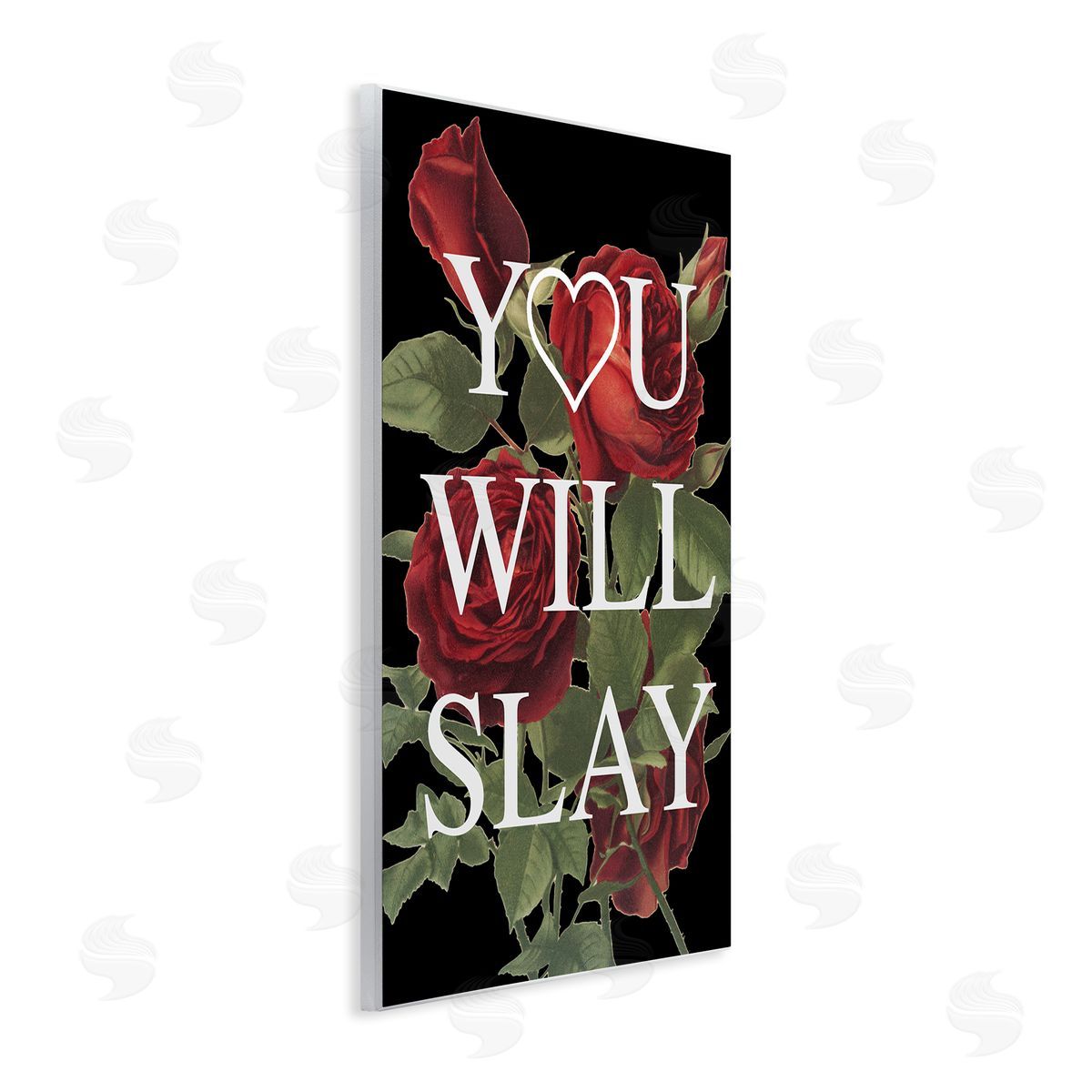 Stupell Studio You Will Slay Chic Red Roses Glam Phrase  Wall Plaque Art Print