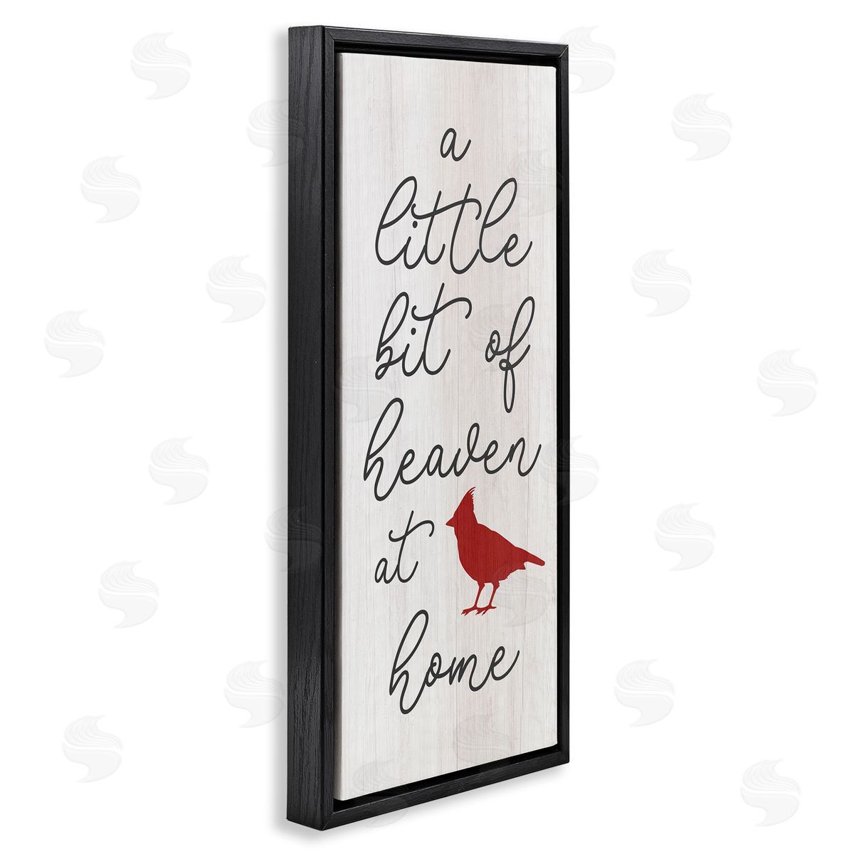 Stupell Studio Little Bit Of Heaven Calligraphy Red Cardinal Motif