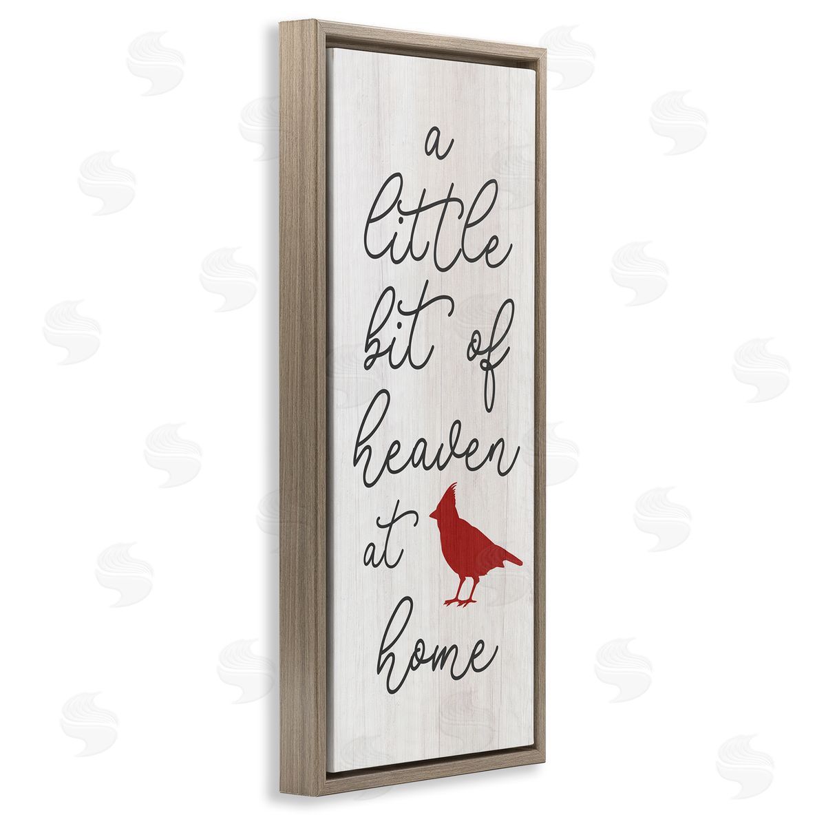 Stupell Studio Little Bit Of Heaven Calligraphy Red Cardinal Motif