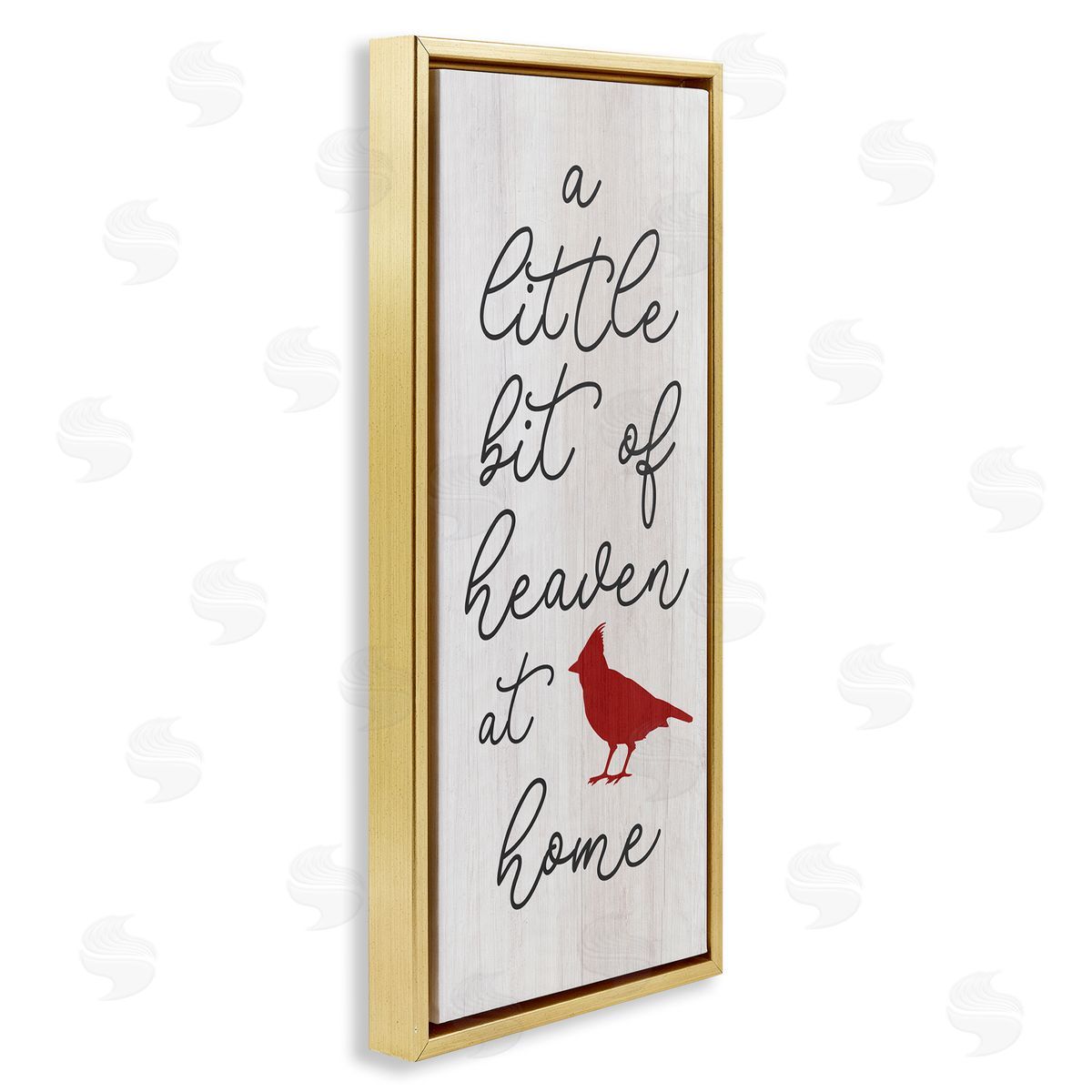 Stupell Studio Little Bit Of Heaven Calligraphy Red Cardinal Motif