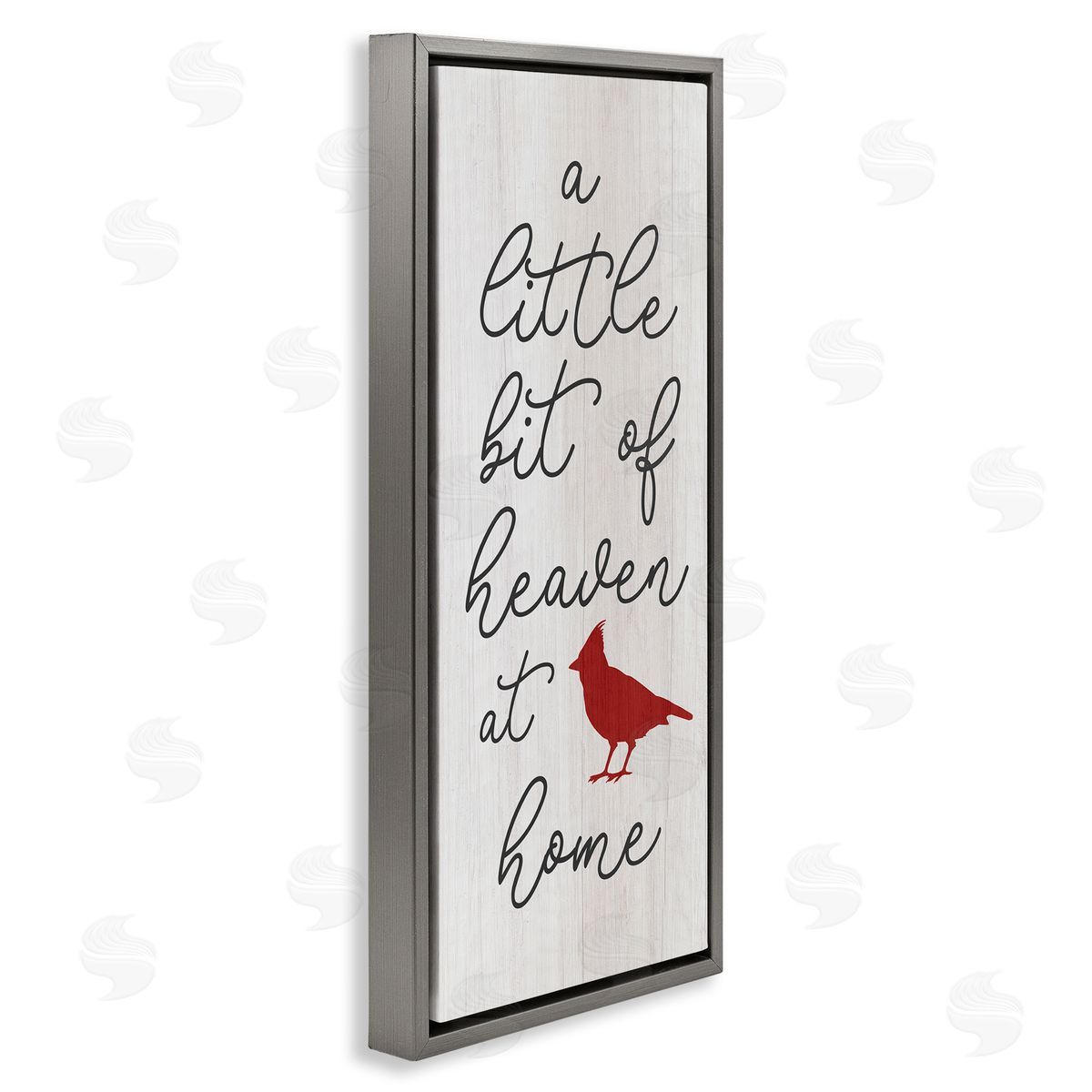 Stupell Studio Little Bit Of Heaven Calligraphy Red Cardinal Motif