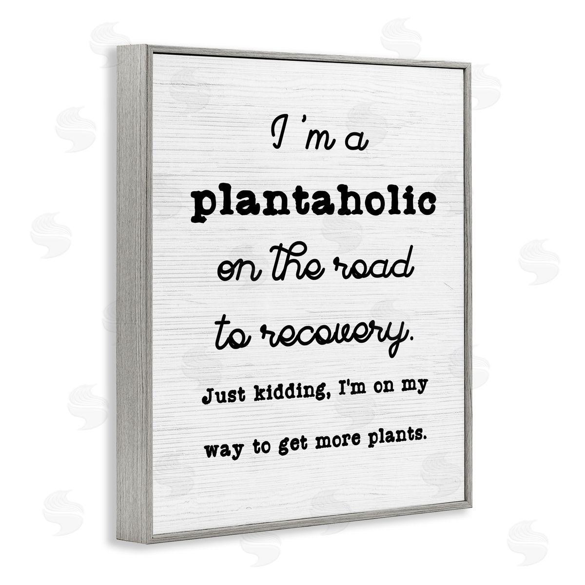 Stupell Studio Witty Plantaholic Sign Fun Plant Parent Typography  Gray Framed Giclee Wall Art Print