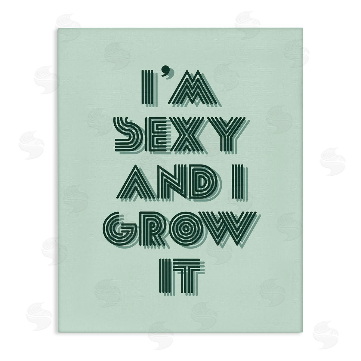 Stupell Studio I'm Sexy And I Grow It Gardening Plant Humor  Stretched Canvas Wall Art Print