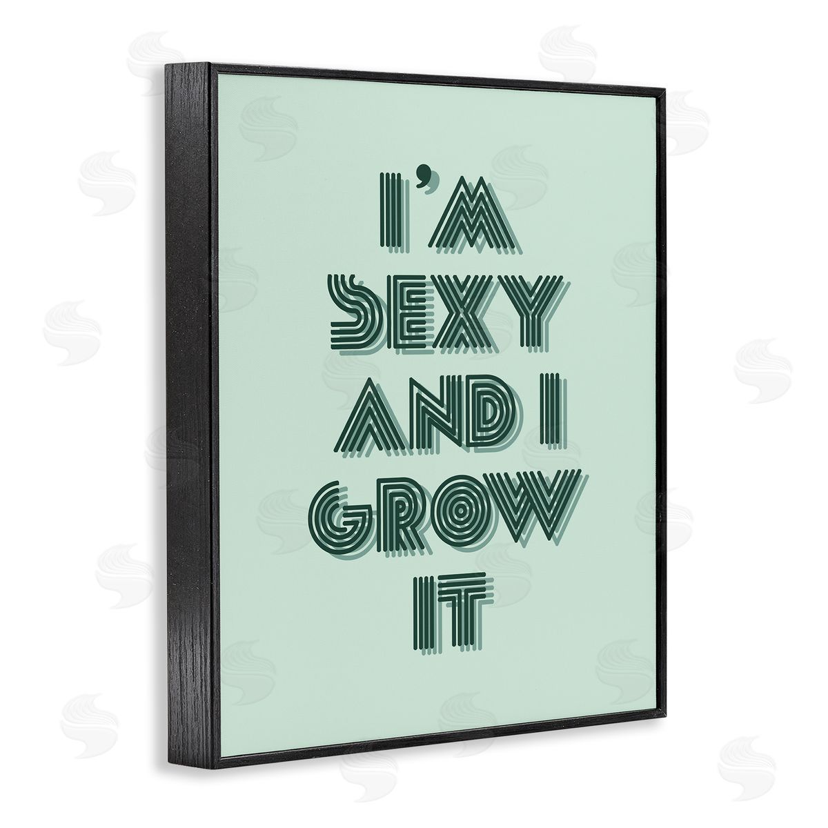 Stupell Studio I'm Sexy And I Grow It Gardening Plant Humor  Black Framed Giclee Wall Art Print