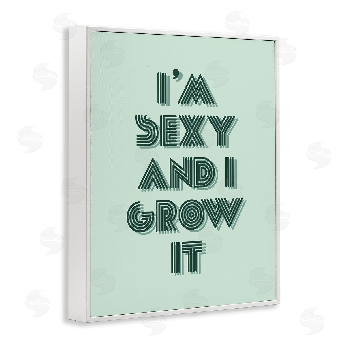 Stupell Studio I'm Sexy And I Grow It Gardening Plant Humor  White Framed Giclee Wall Art Print
