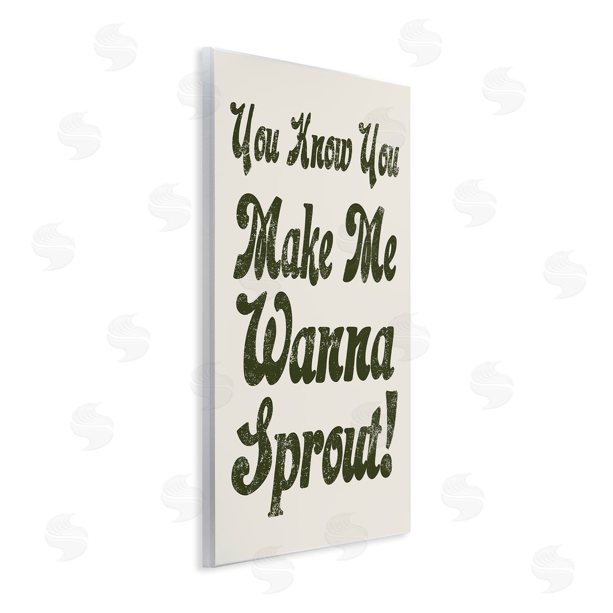Stupell Studio Make Me Wanna Sprout Retro Gardener Typography  Wall Plaque Art Print