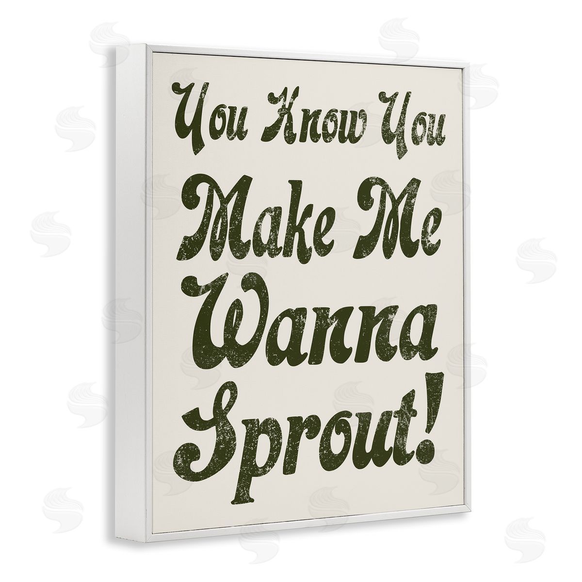 Stupell Studio Make Me Wanna Sprout Retro Gardener Typography  White Framed Giclee Wall Art Print