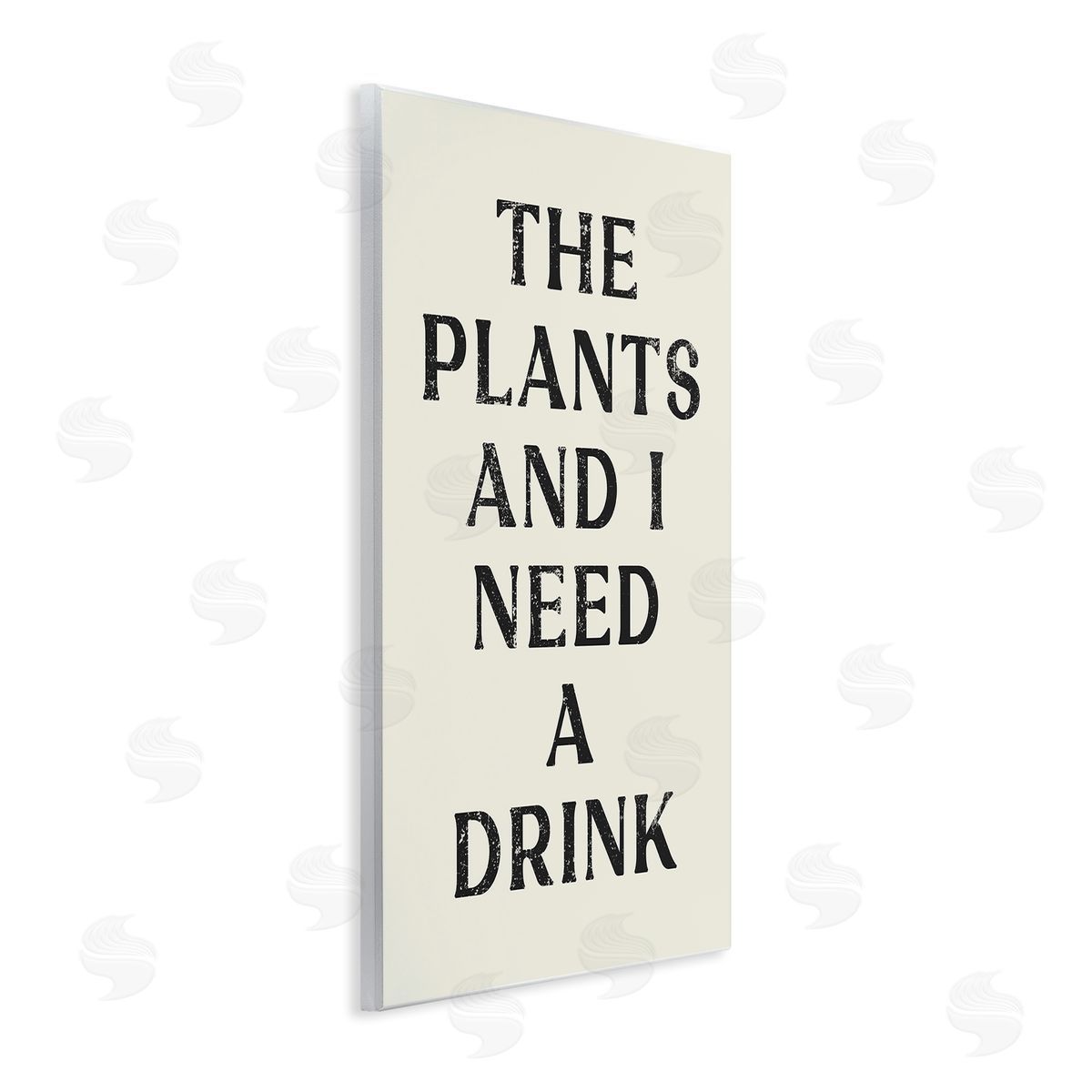 Stupell Studio Need a Drink Humorous Plant Parent Weathered Text Wall Plaque Art Print