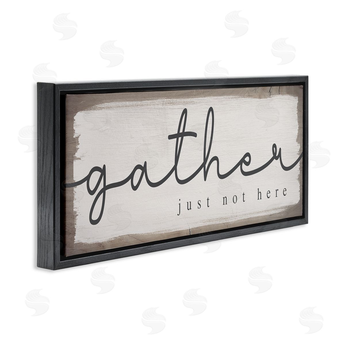 Stupell Studio Gather Just Not Here Playful Calligraphy Phrase