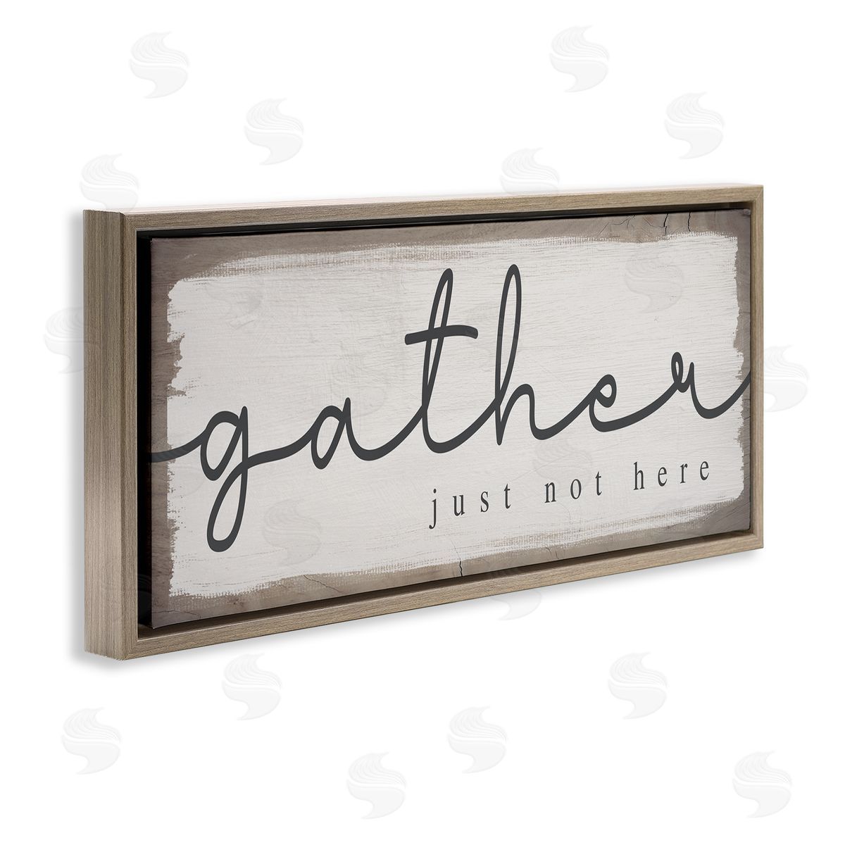 Stupell Studio Gather Just Not Here Playful Calligraphy Phrase