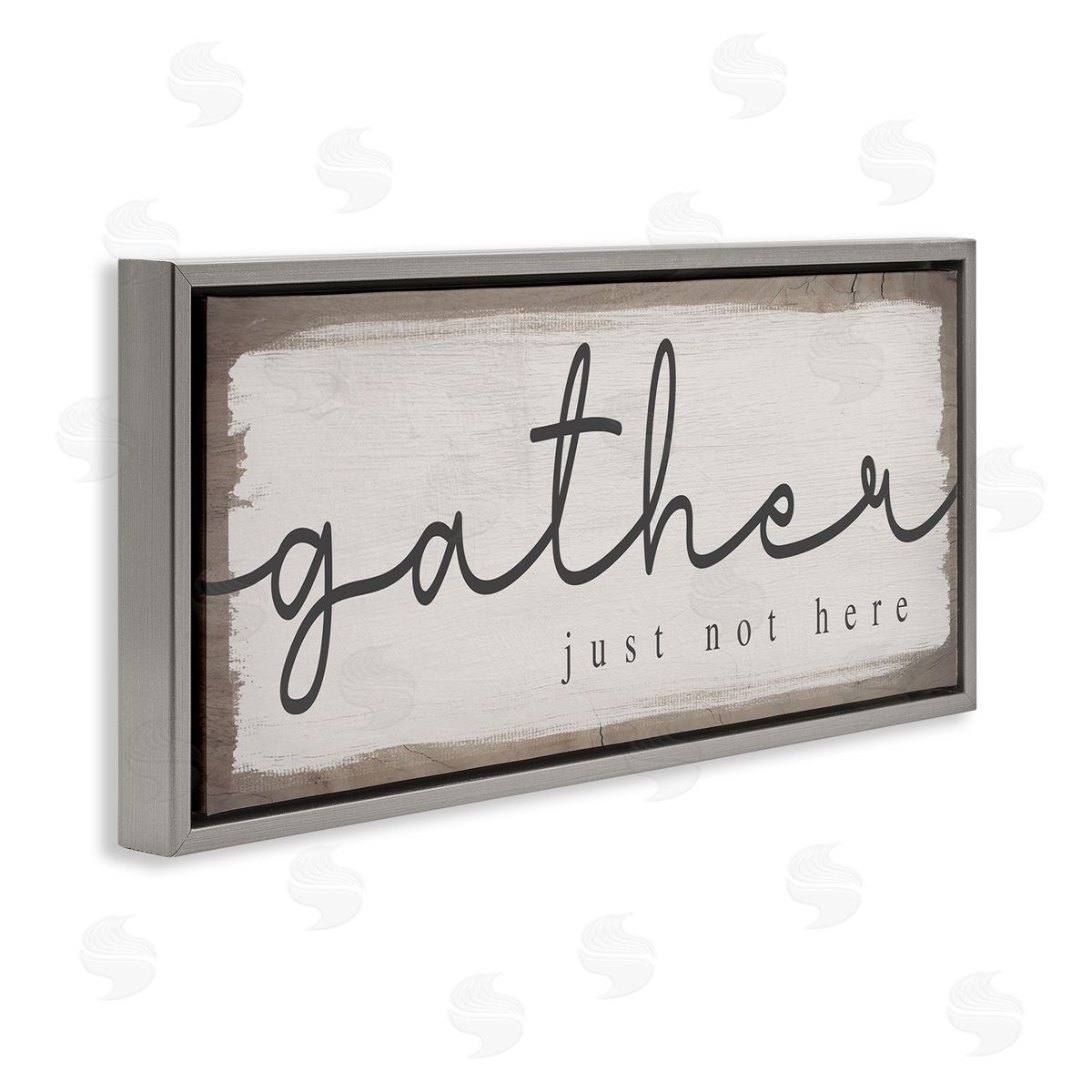 Stupell Studio Gather Just Not Here Playful Calligraphy Phrase