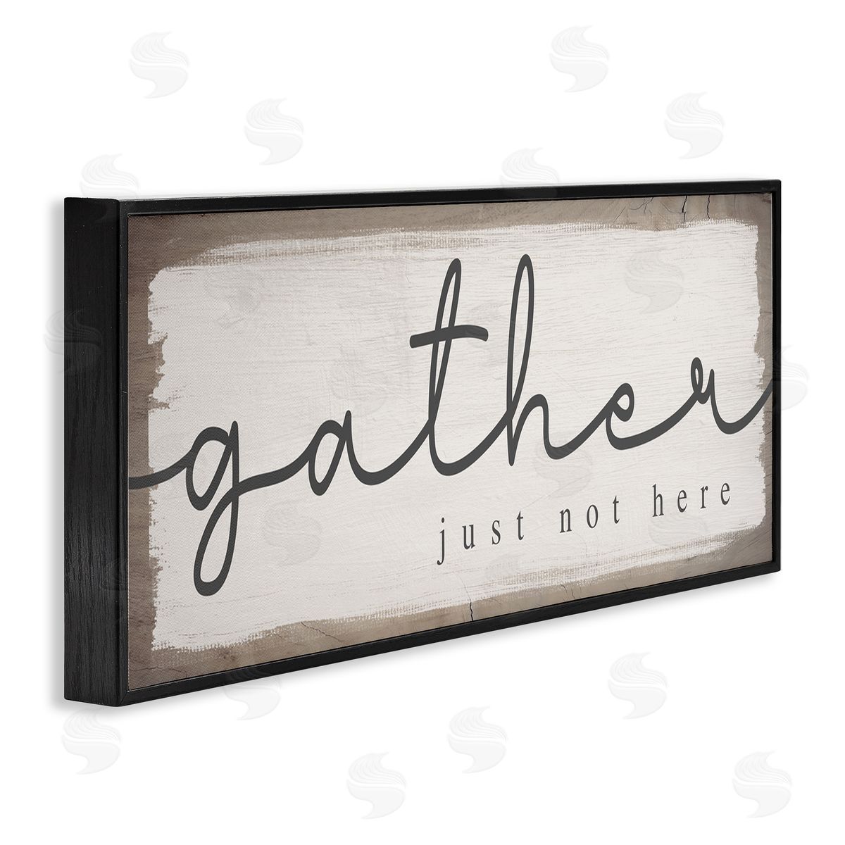 Stupell Studio Gather Just Not Here Playful Calligraphy Phrase