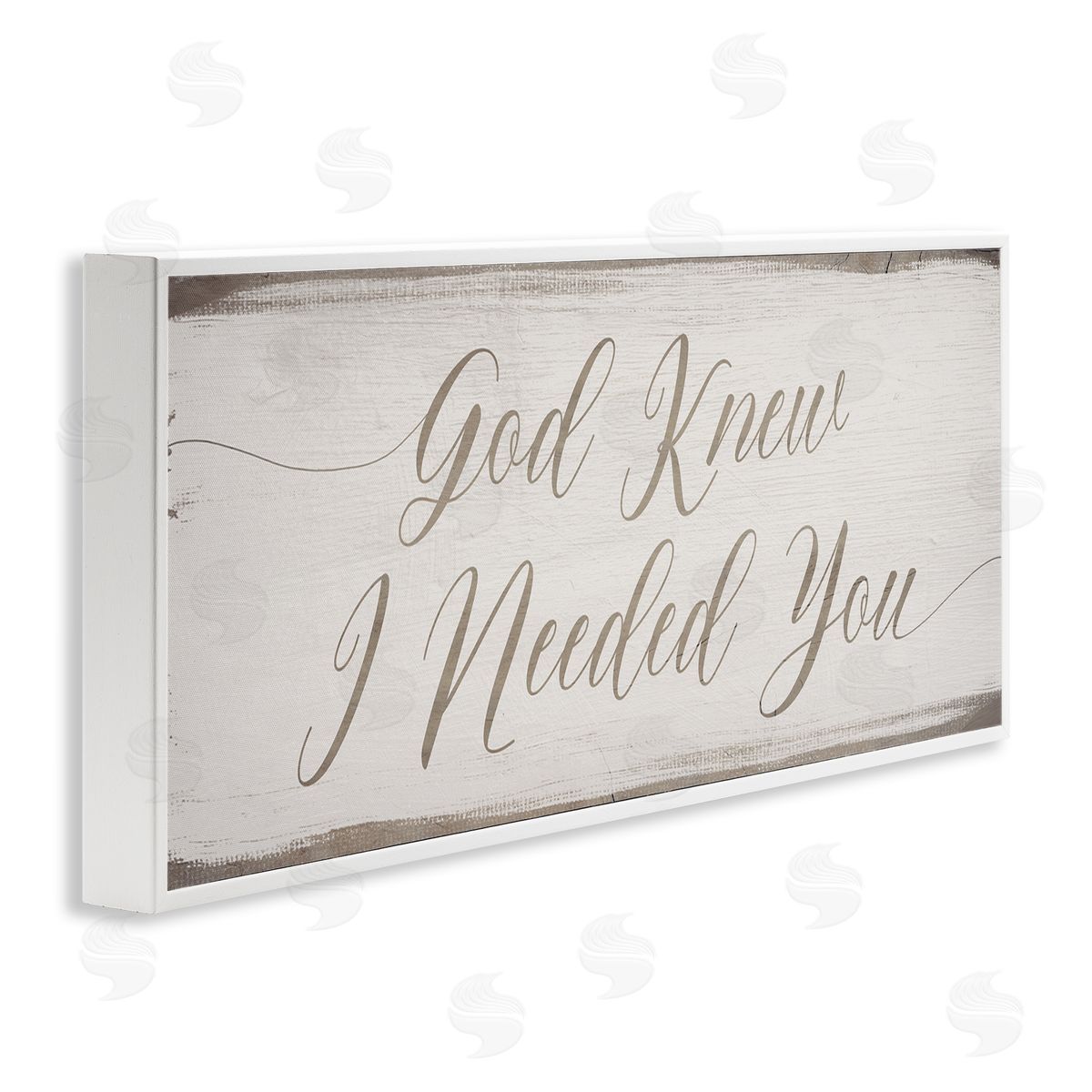 Stupell Studio God Knew I Needed You Romantic Religious Phrase