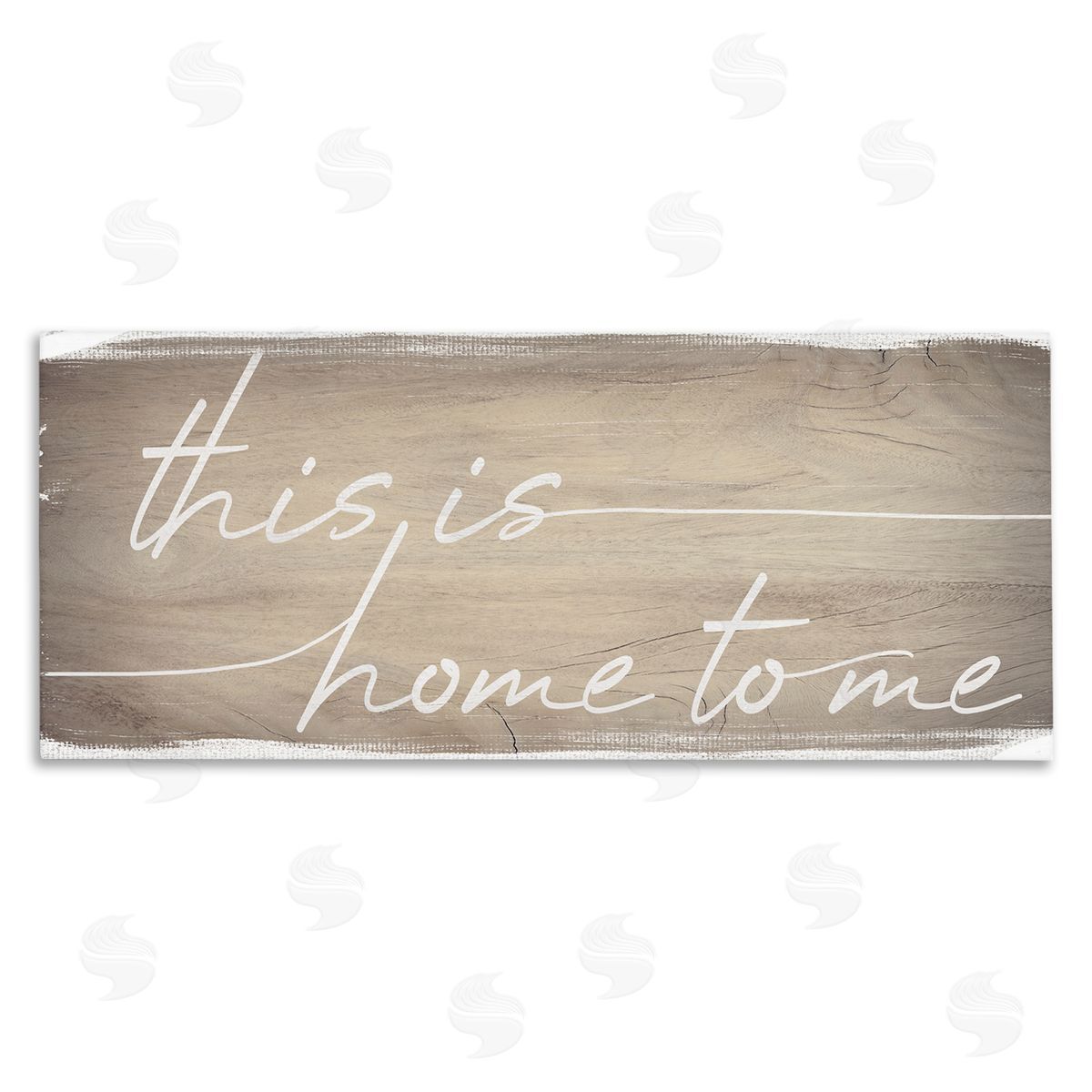Stupell Studio Home To Me Rustic Grain Pattern Cursive Phrase