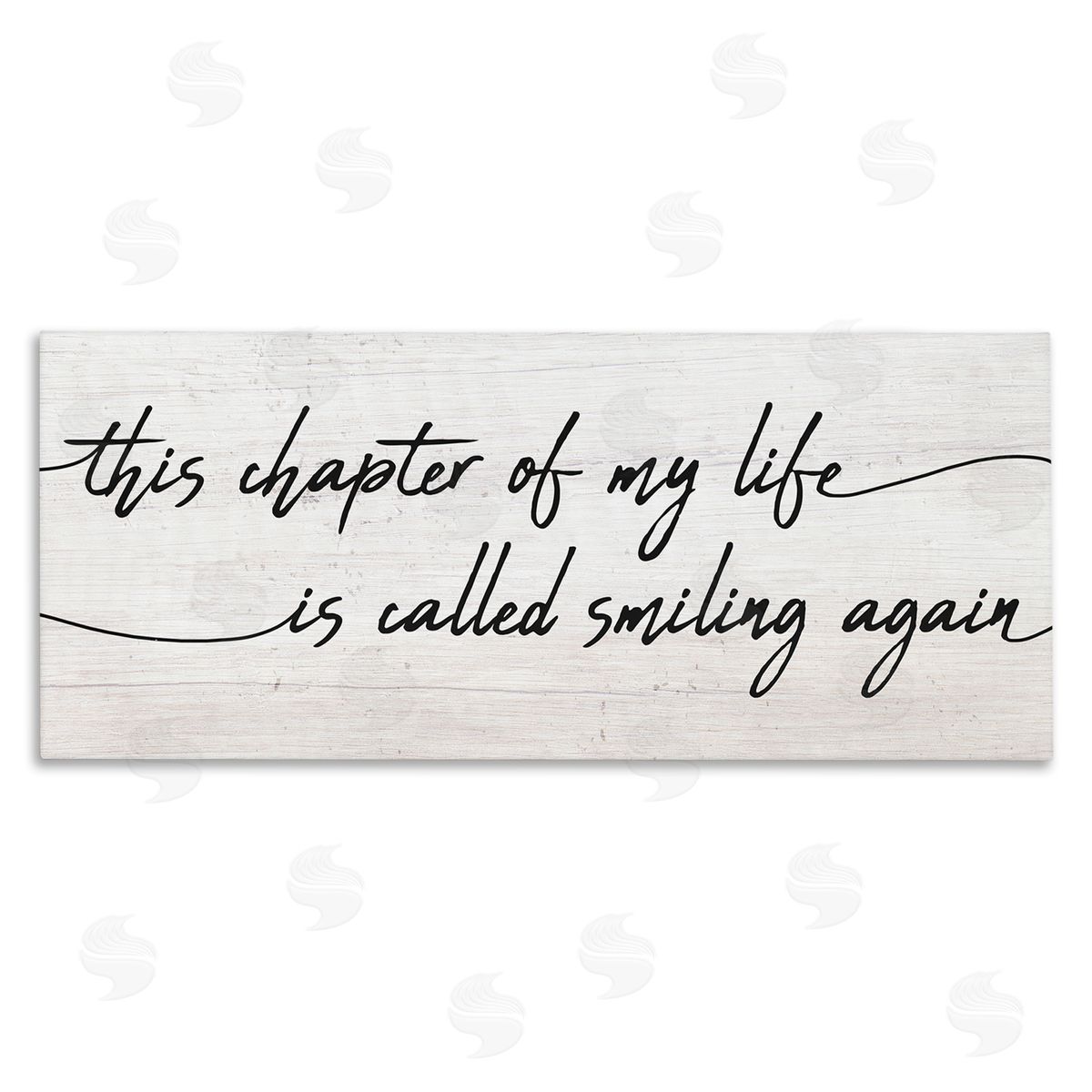 Stupell Studio Smiling Again Motivational Healing Calligraphy Rustic Detail