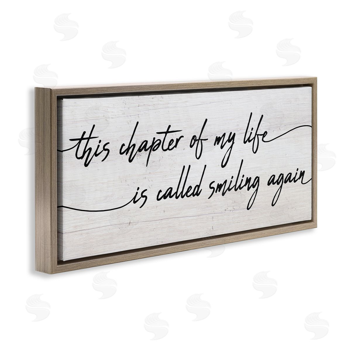 Stupell Studio Smiling Again Motivational Healing Calligraphy Rustic Detail