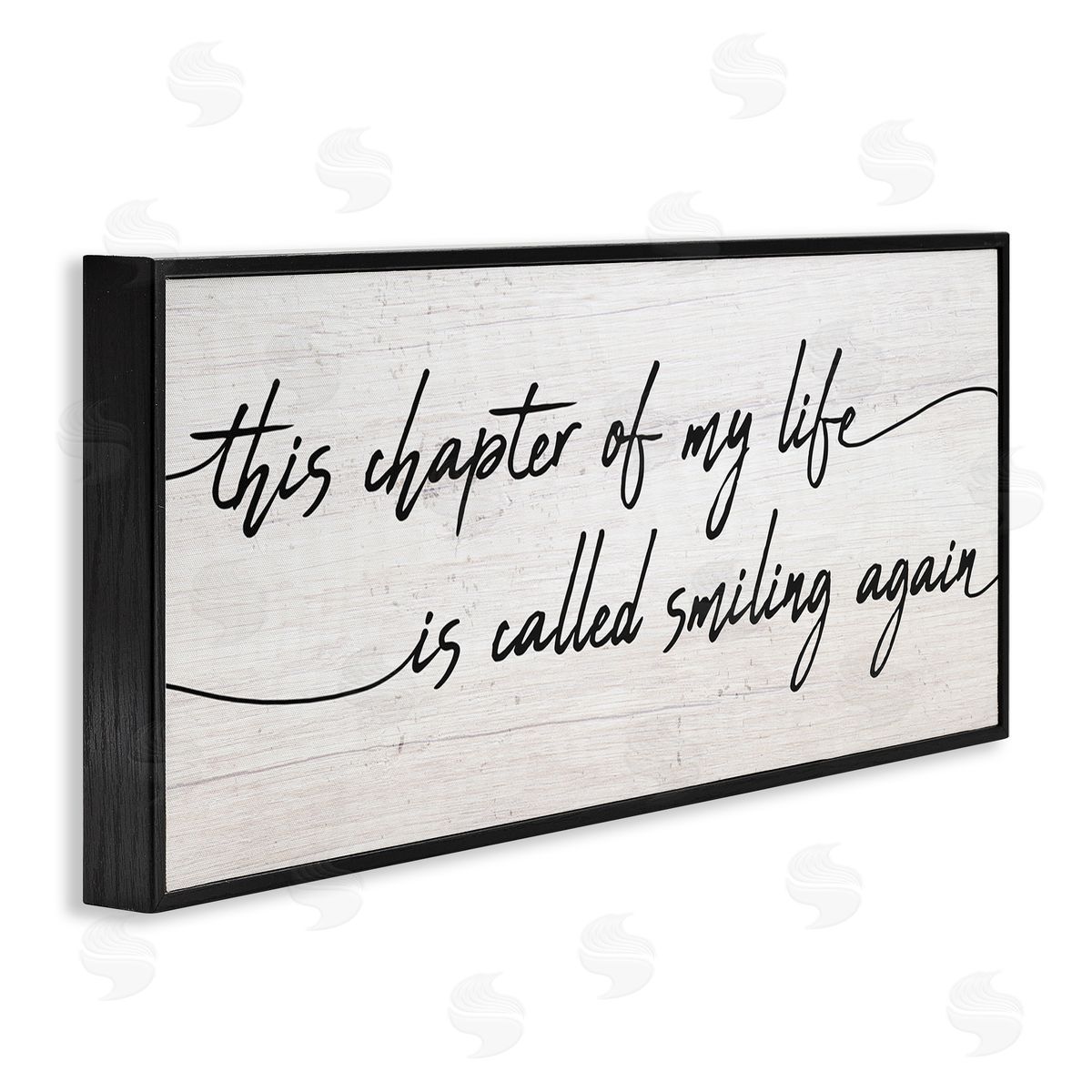 Stupell Studio Smiling Again Motivational Healing Calligraphy Rustic Detail