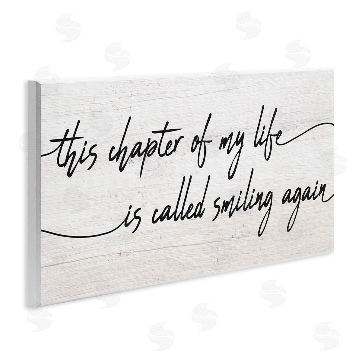 Stupell Studio Smiling Again Motivational Healing Calligraphy Rustic Detail