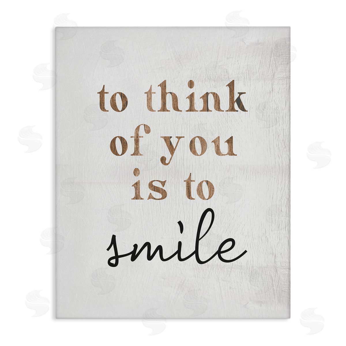 Stupell Studio Romantic Smile Quote Pretty Glam Detail Typography  Stretched Canvas Wall Art Print