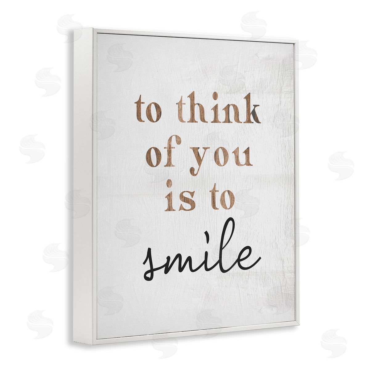 Stupell Studio Romantic Smile Quote Pretty Glam Detail Typography  White Framed Giclee Wall Art Print