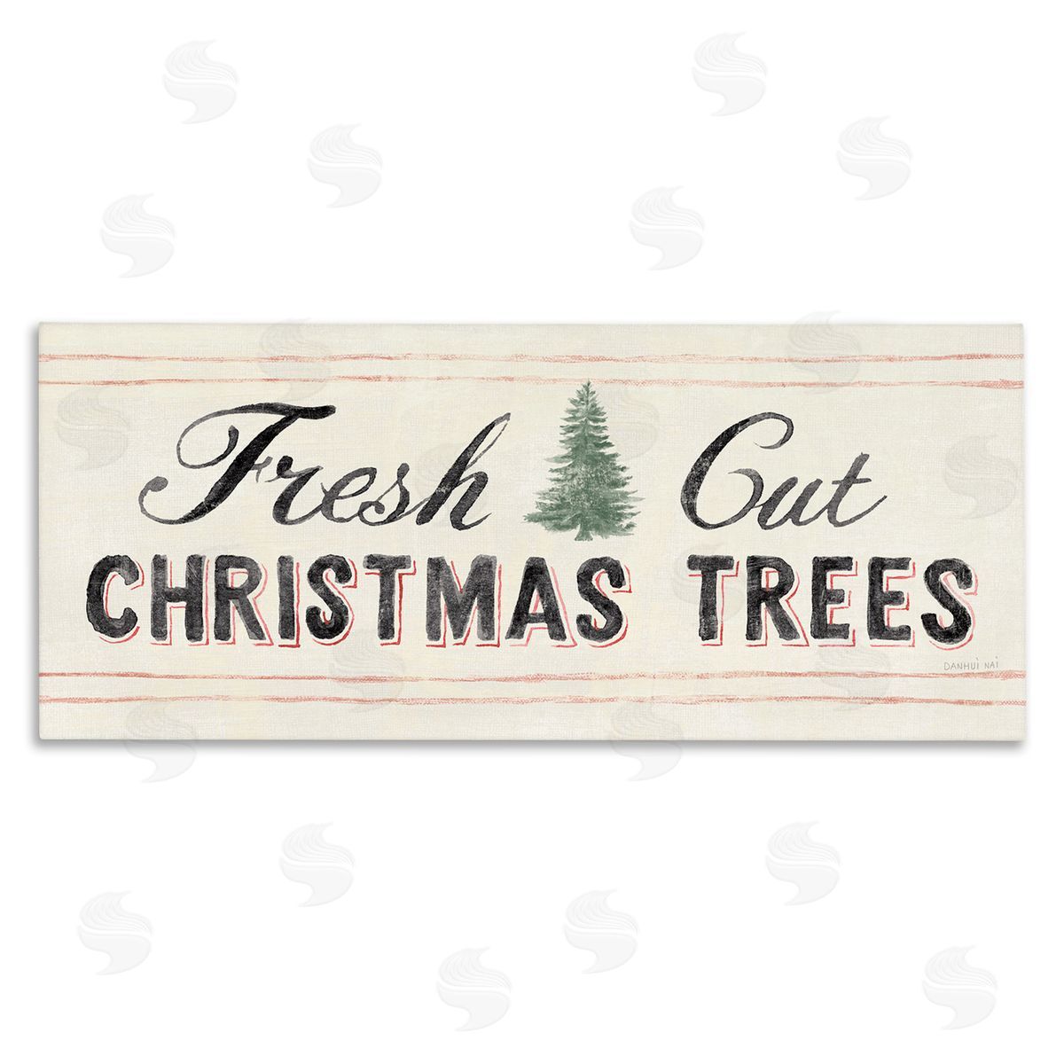 Fresh Cut Christmas Trees Vintage Canvas Wall Art, Home Decor by Danhui Nai
