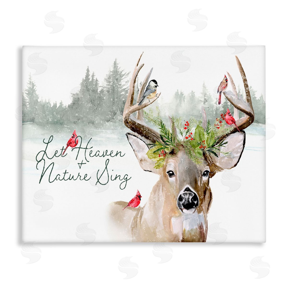 Motivational Winter Reindeer Canvas Wall Art, Home Decor by Jennifer Paxton Parker