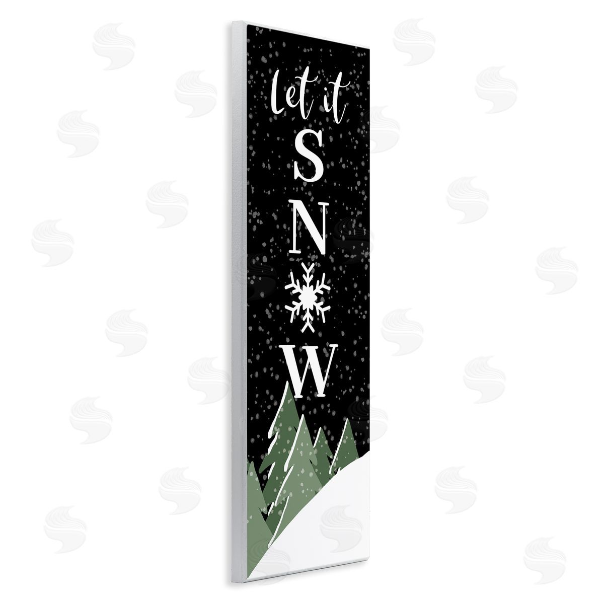 Let It Snow Winter Scene Wood Plaque Wall Art, Home Decor by Susan Ball