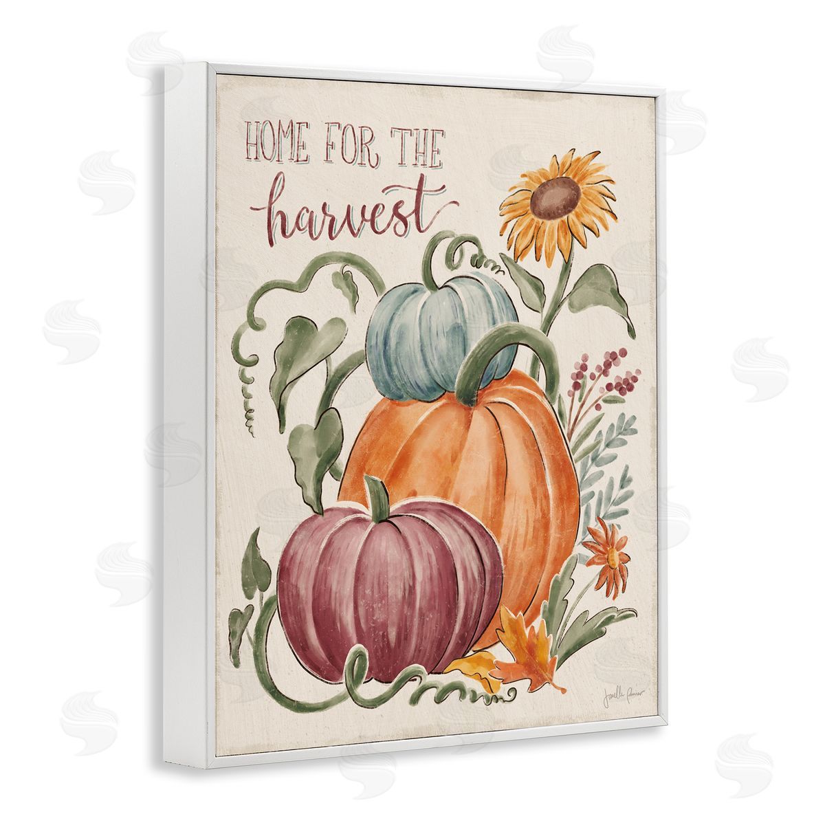 Janelle Penner Home For Harvest Cozy Autumnal Plants Botanical Flowers White Framed Giclee Wall Art Print