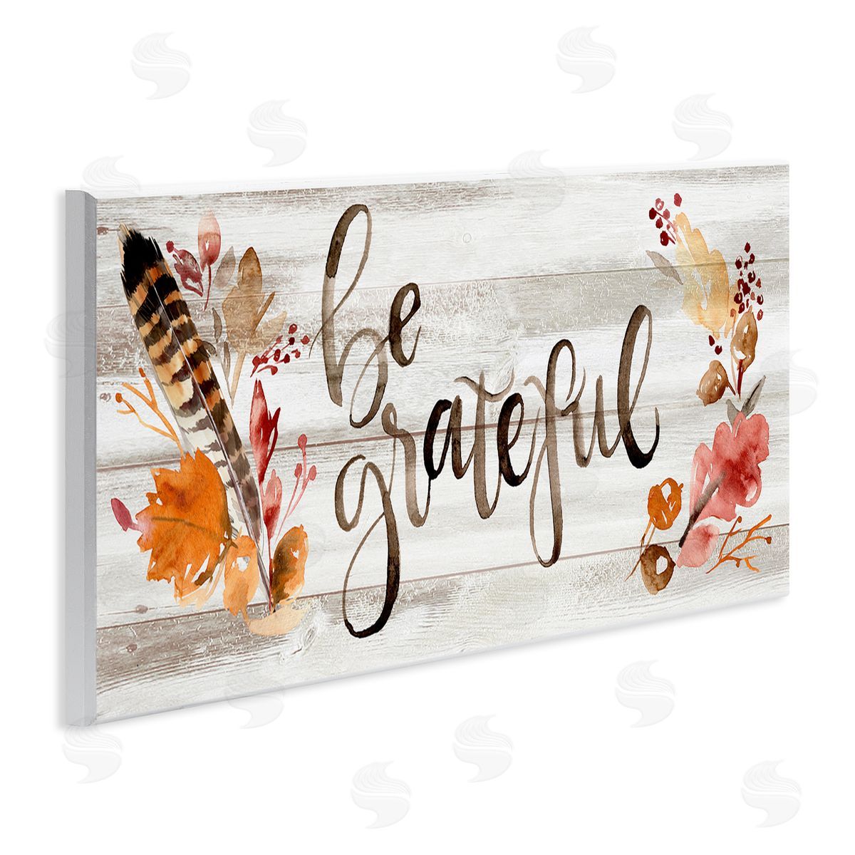 Jennifer Paxton Parker Be Grateful Boho Calligraphy Rustic Autumn Flowers
