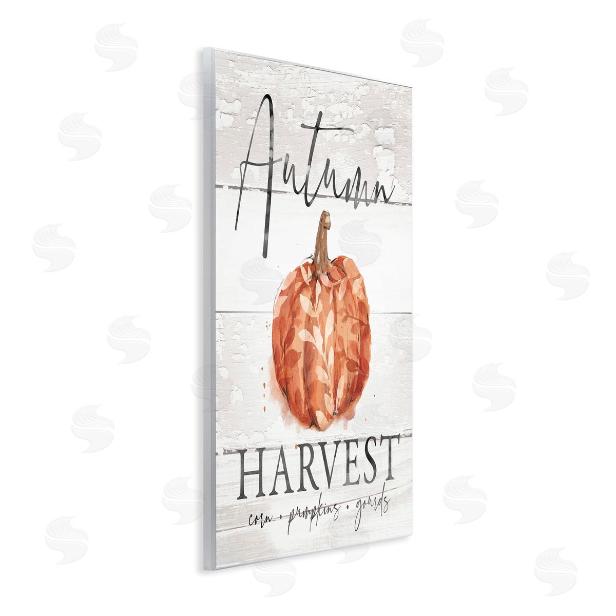 Courtney Morgenstern Autumn Harvest Seasonal Rustic Patterned Pumpkin Sign Wall Plaque Art Print
