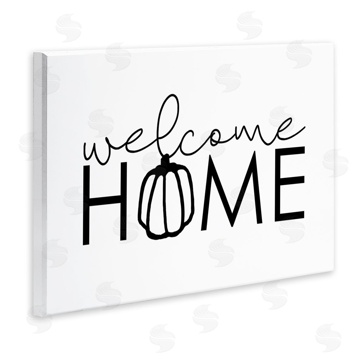 Dogwood Portfolio Welcome Home Autumn Typography Phrase Pumpkin Wall Plaque Art Print