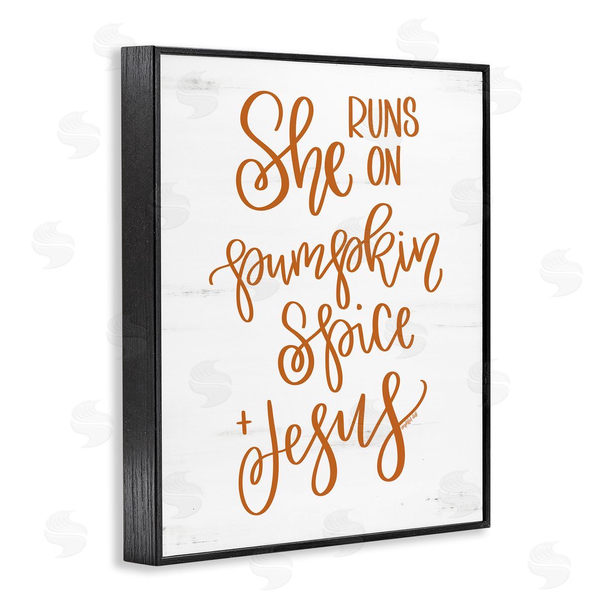 Imperfect Dust Pumpkin Spice & Jesus Endearing Fall Typography Script  Black Framed Giclee Wall Art Print