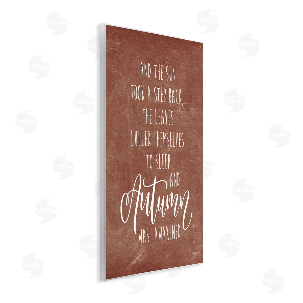 Imperfect Dust Idyllic Autumn Calligraphy Phrase Brown Rustic  Wall Plaque Art Print