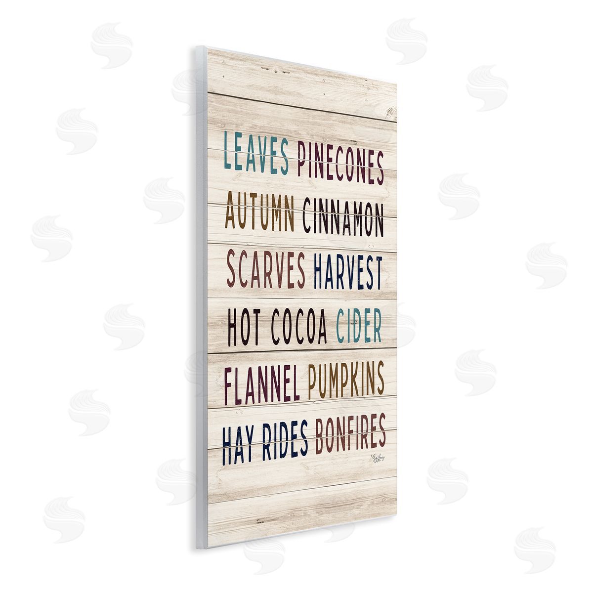 Gigi Louise Rustic Autumn Activity List Grainy Pattern Seasonal Sign Wall Plaque Art Print