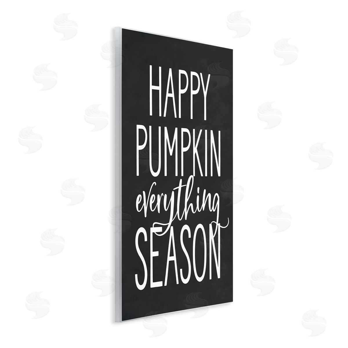 Lettered and Lined Pumpkin Everything Season Bold Black Autumn Sign  Wall Plaque Art Print