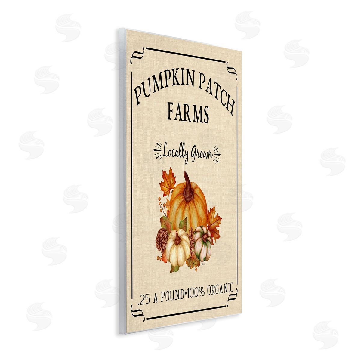 Sheri Hart Pumpkin Patch Farms Vintage Seasonal Autumn Sign  Wall Plaque Art Print
