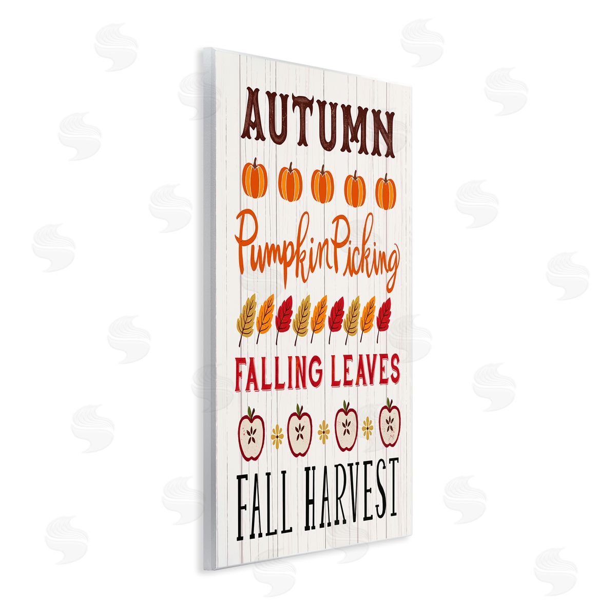 Sharon Lee Autumn Activities List Rustic Pumpkins Apples Leaves  Wall Plaque Art Print