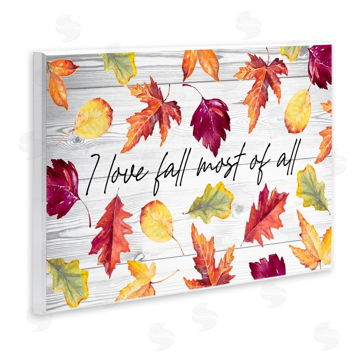 Lanie Loreth Love Fall Most Of All Autumn Leaves Scattered  Wall Plaque Art Print