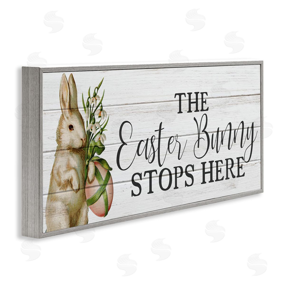 Anne Bailey Easter Bunny Stops Here Country Grain Pattern Phrase